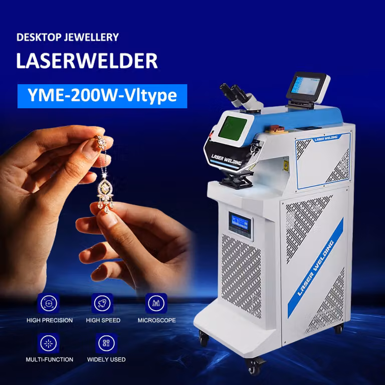 Macchina laser da 200 W - Posizionamento con luce rossa CCD - Alta potenza - Saldatura di gioielli in metallo - Apparecchio di saldatura industriale