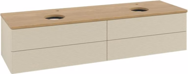 V&B Mobiletto con struttura frontale, con illuminazione Antao 160x50cm, HL, WBP hon. Oa, si Gr m Lac