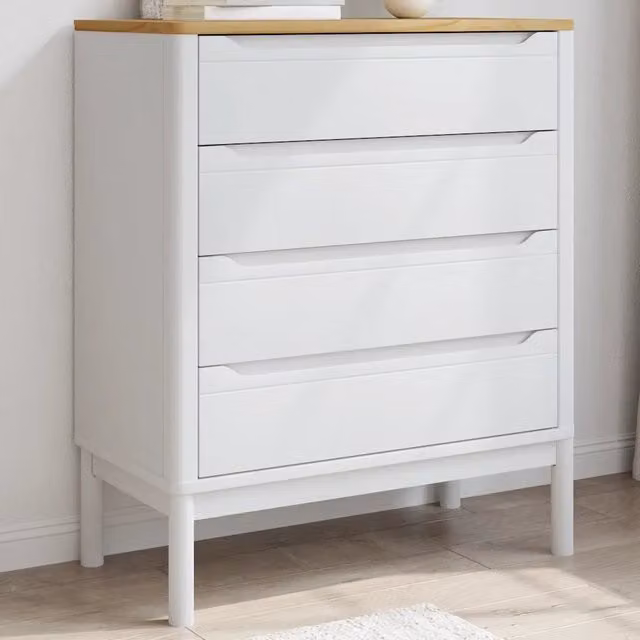 Cassettiera bianca vidaXL in legno di pino laccato da appendere al muro
