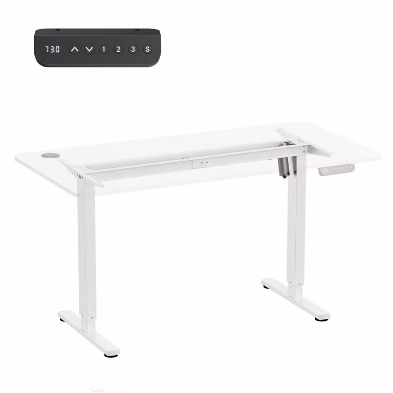 Scrivania elettrica regolabile in altezza Ergo Office altezza massima 1160 mm max - 80 kg senza piano d'appoggio bianco ER-400 W
