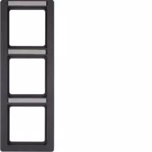 Berker 10136016 Cornice con campo di scrittura antracite con Berker Q.1
