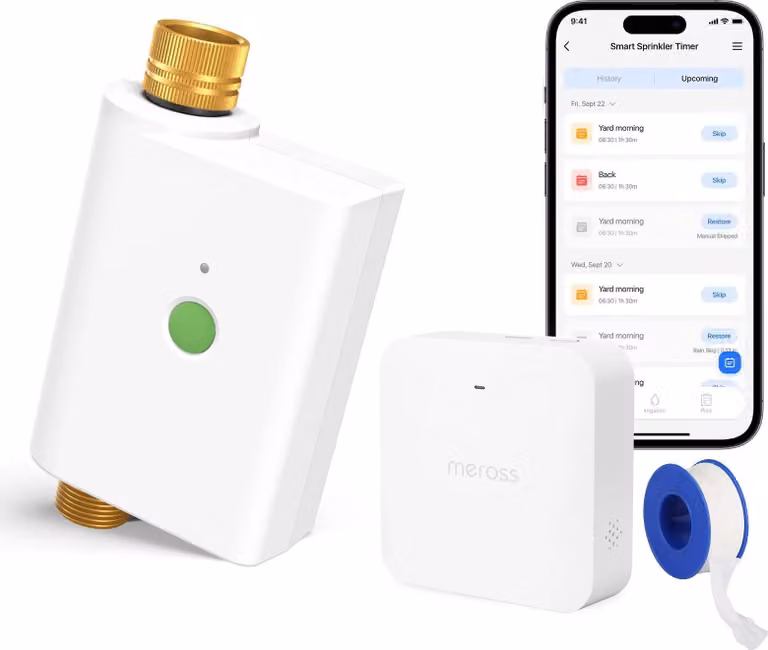 Timer intelligente per l'irrigazione, controllo tramite app, automazione meteorologica, versione UE con hub