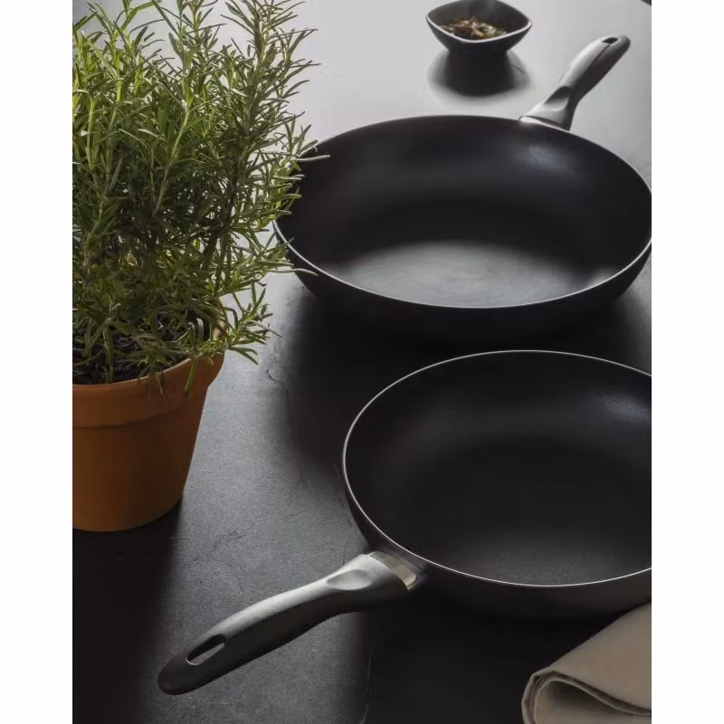 Set di 6 padelle Medua Casa Collection in alluminio con rivestimento antiaderente, colore grigio e nero, diametro 32 cm, fondo per induzione e manico in bakelite – 2