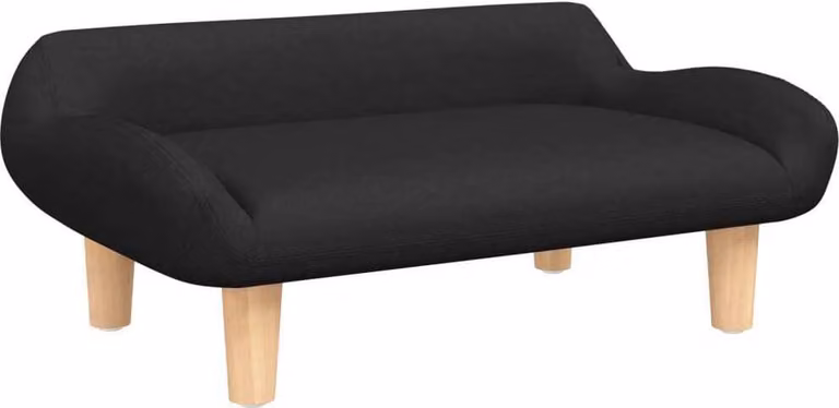 Lettino per Cani Nero 70x40x24 cm in Tessuto