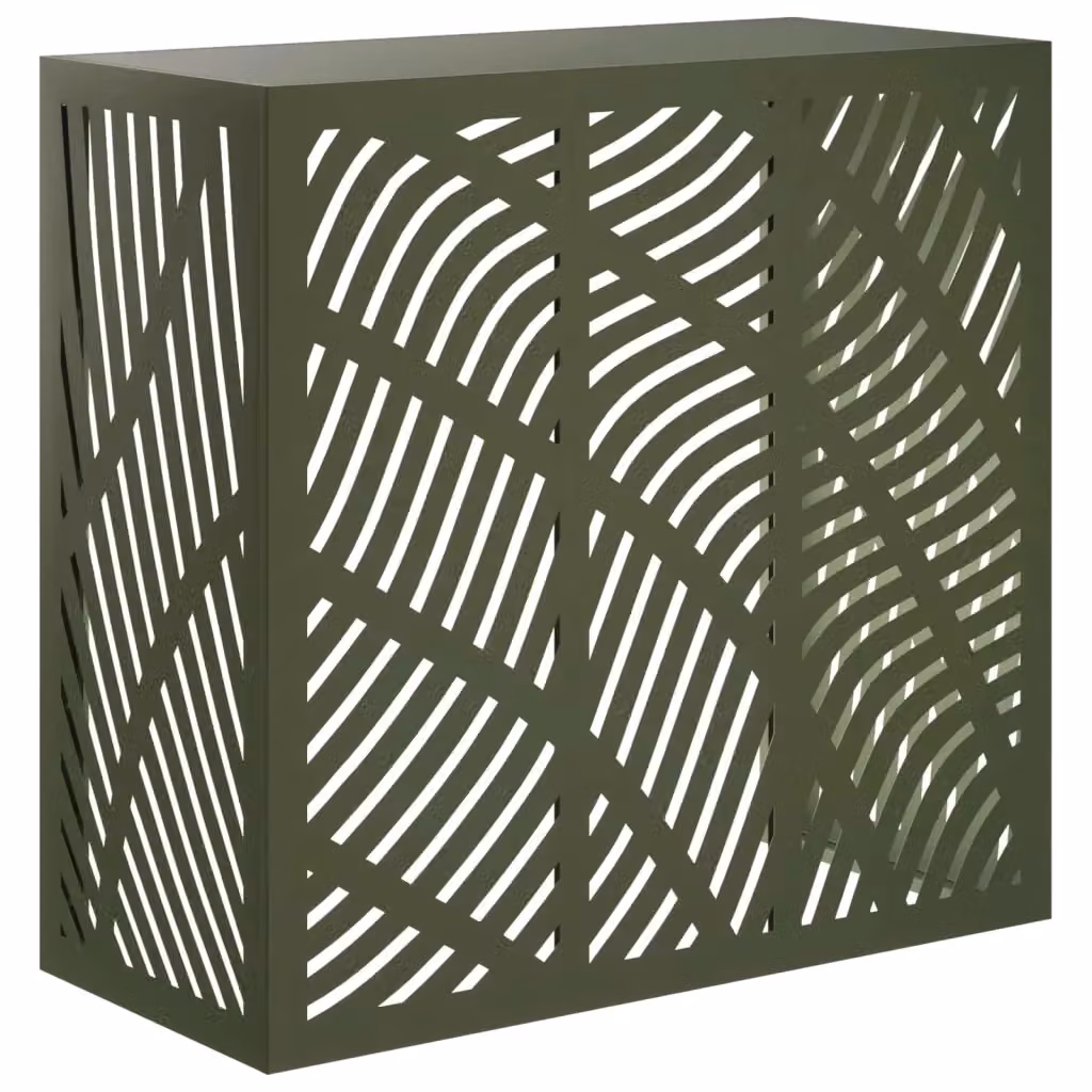 Copertura per condizionatore d'aria vidaXL in acciaio verde, L/P/H: 110 x 105 x 50 cm – 2