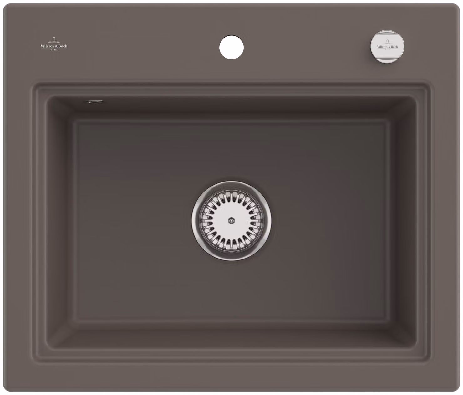 Lavello V&B Scarico Subway Style 60S, con eccentrico + griglia, legno C-plus