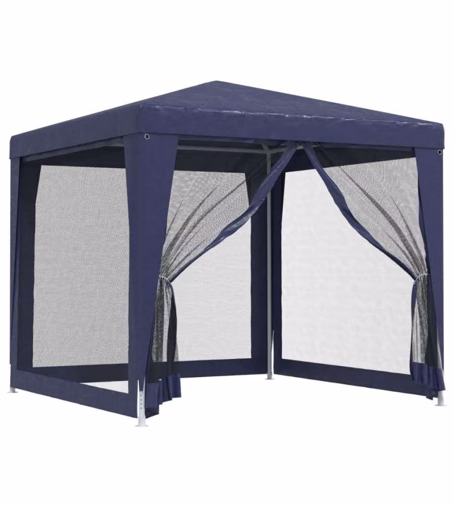 Tenda per feste vidaXL con 4 pareti laterali in rete blu L: 250 cm, P: 250 cm, H: 245 cm – 2