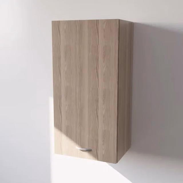 Pensile da cucina Calandrelli con una anta, finitura opaca color olmo, H 90 x L 45 x P 33 cm