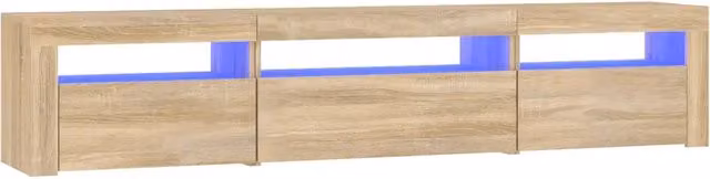 Mobile TV | Armadietto TV | Mobile Porta TV con Luci LED Rovere Sonoma 195x35x40 cm