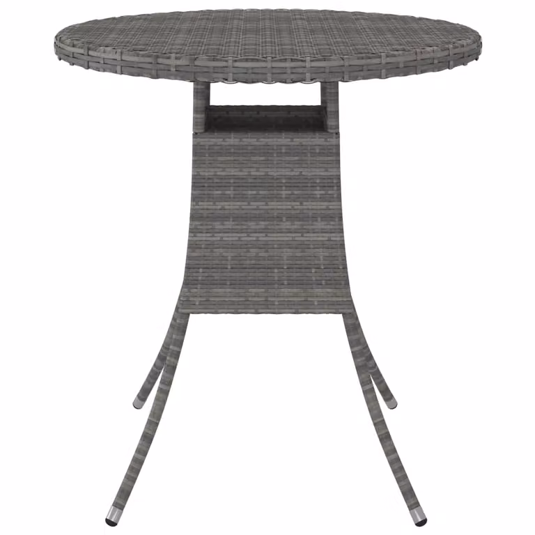 vidaXL Tavolo da giardino grigio 70x70x73 cm in poly rattan