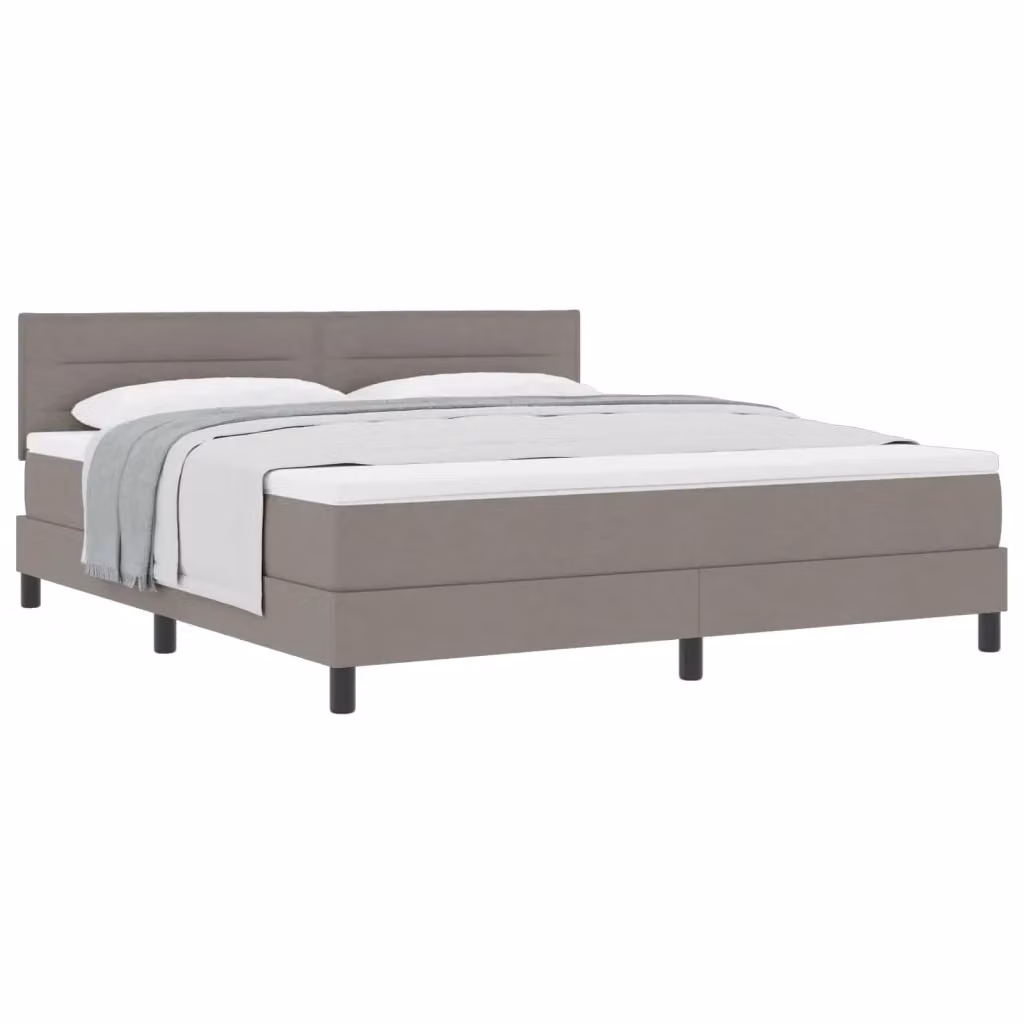 Letto Ibrido con Testiera vidaXL in Tessuto Beige o Grigio L/P/H: 180 x 200 x 203 cm – 2