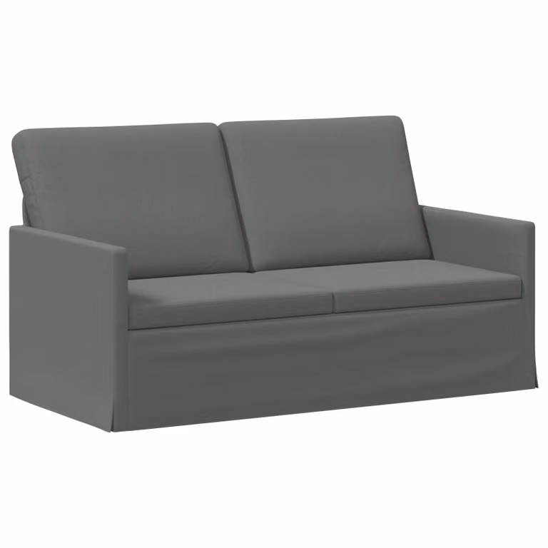 vidaXL Divano a 2 posti moderno in tessuto grigio con struttura in metallo L/P/H: 150 x 81 x 82 cm