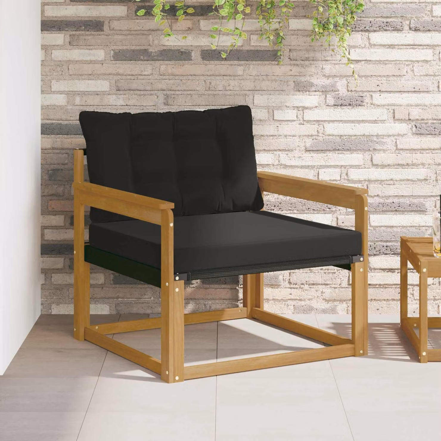 Set di divani da esterno vidaXL in legno di acacia massello e textilene con cuscini inclusi per giardino e terrazza