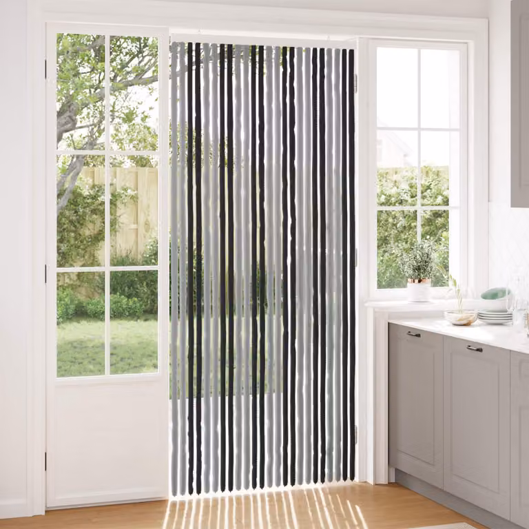 vidaXL Tenda per insetti in chenille Grigio e Nero L: 230 cm, H: 100 cm