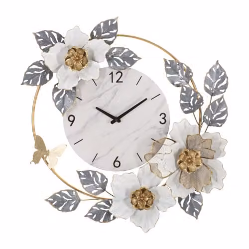 Orologi OROLOGIO DA MURO FLOWERS CM 64X8X64 Mauro Ferretti