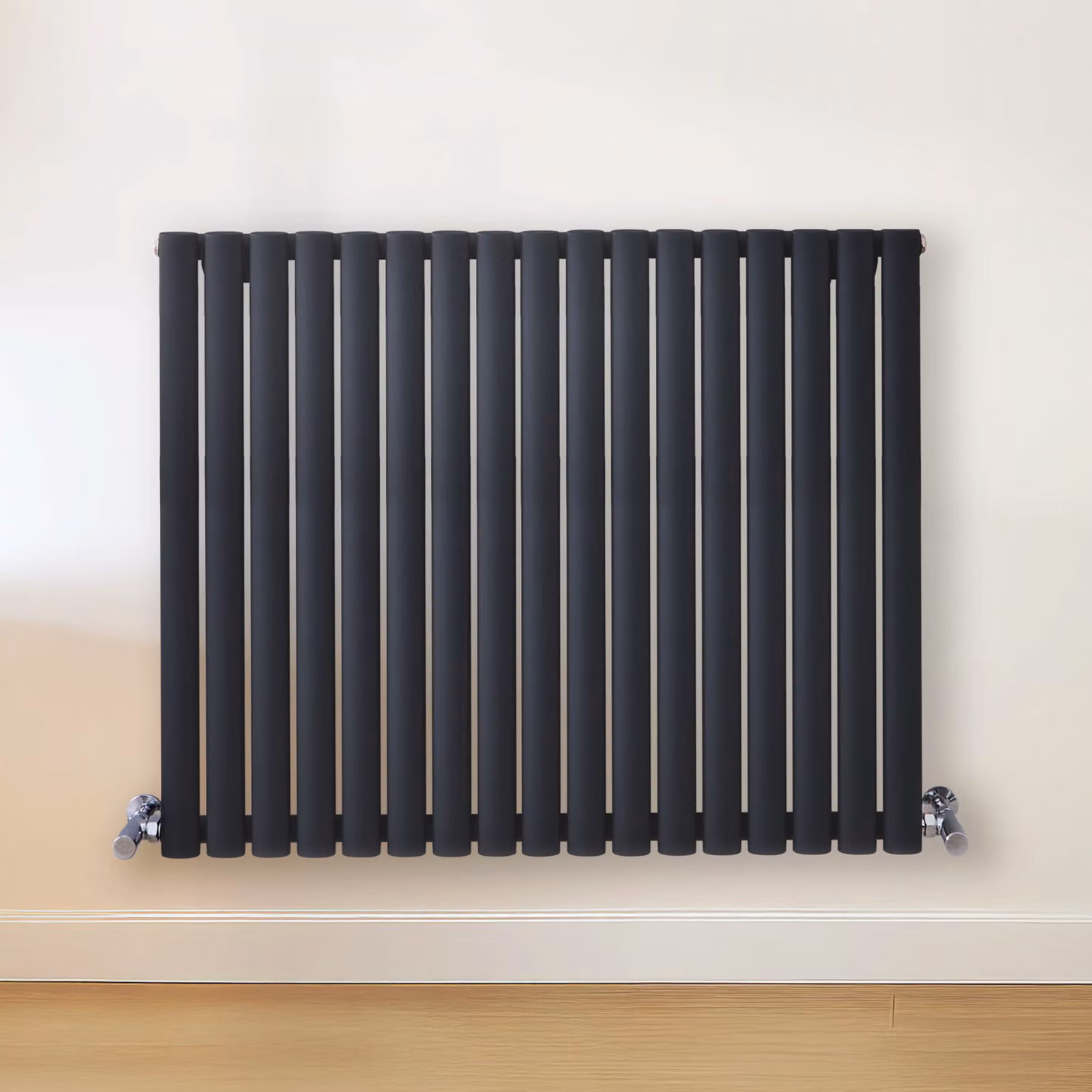 Radiatore di Design Orizzontale Grigio (Carbon Grigio) - 800mm x 1000mm - Pannello Doppio  - Revive