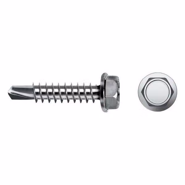 Scatola 250 pezzi punte esagonali din/ref 7504k 4,8x38 zinco. in pelle