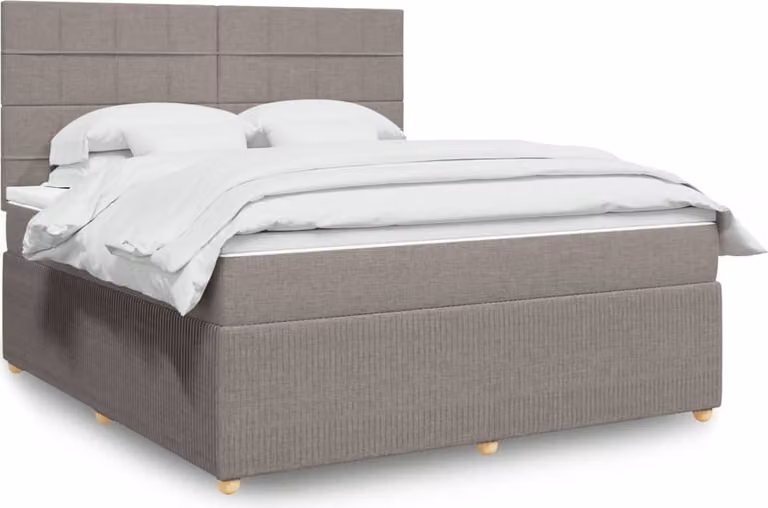 Maison Exclusive - Letto boxspring con materasso Taupe 180x200 cm Tessuto
