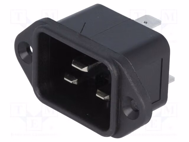 1 connettore: per alimentazione AC, presa 16A, modello PX0596/63, connettore maschio