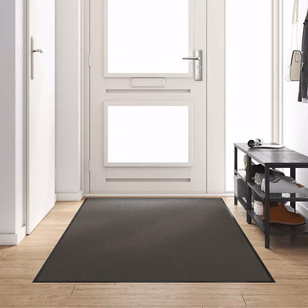 Tappetino vidaXL moderno rettangolare antracite e nero in poliammide e PVC, L 250 cm x P 120 cm