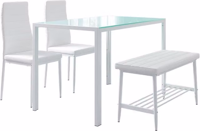 Set di tavoli da pranzo Grand Bianco 120 x 70 cm 4 parti Vicco