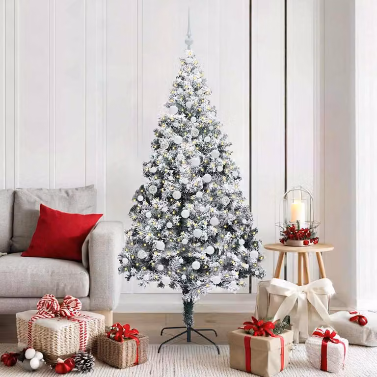 Maison Exclusive - Albero di Natale artificiale, colore bianco, altezza 180 cm