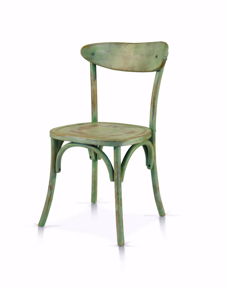 Set di sedie CASTELFALFI in legno verde consumato