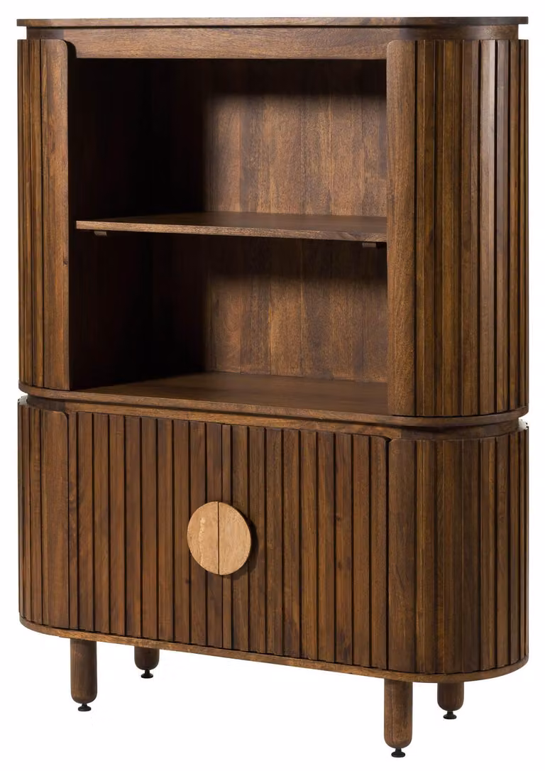 MASSIVMOEBEL24 | Credenza in legno di mango 120x40x150 oliato marrone KYOTO #115