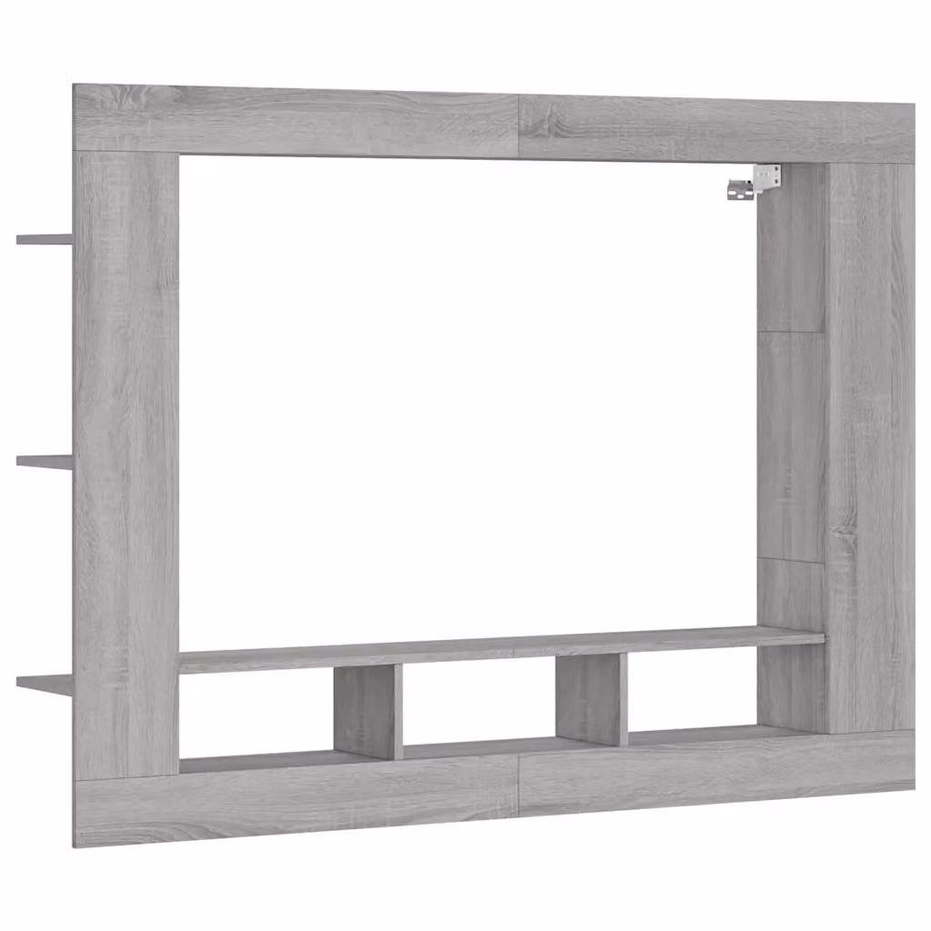 Mobile Porta TV Moderno VIDAXL Grigio in Legno Multistrato L: 152 cm, P: 22 cm, H: 113 cm – 2