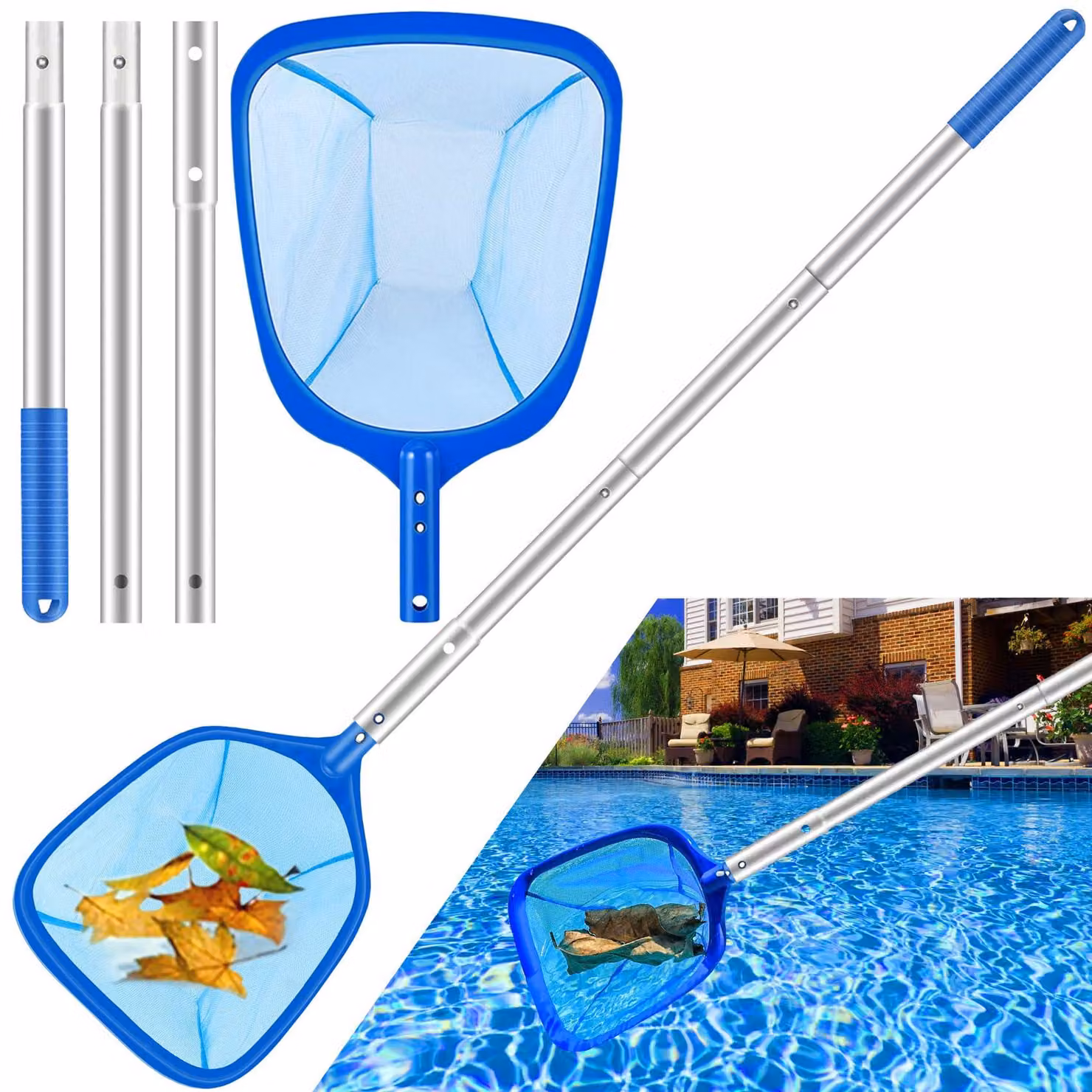 Retino a maglia fine, per la pulizia delle piscine, skimmer, 1 pezzo, per piscine