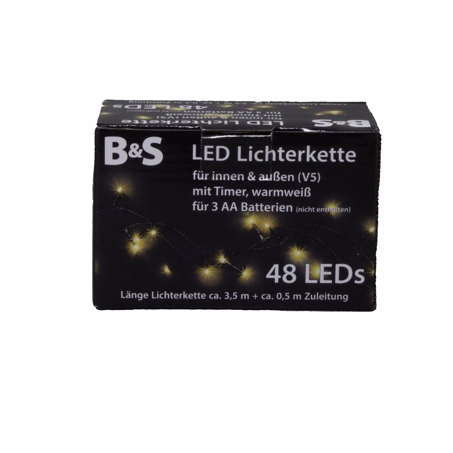 Luci fiabesche 48 LED bianco caldo con funzione timer per interni ed esterni