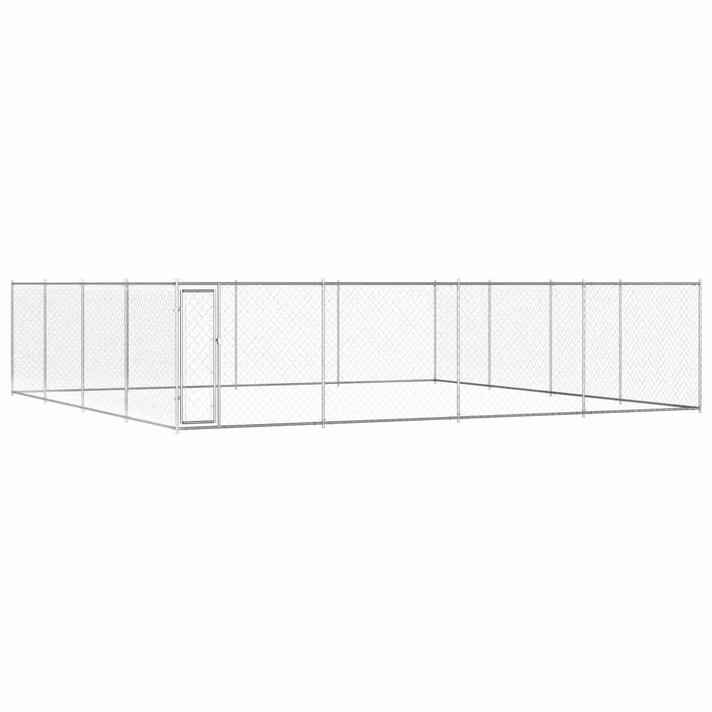 VidaXL Cuccia per cani da esterno 760x760x185 cm in acciaio zincato