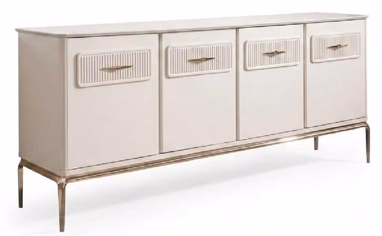 Mobile bar beige, design moderno, elegante, basso, mobile TV