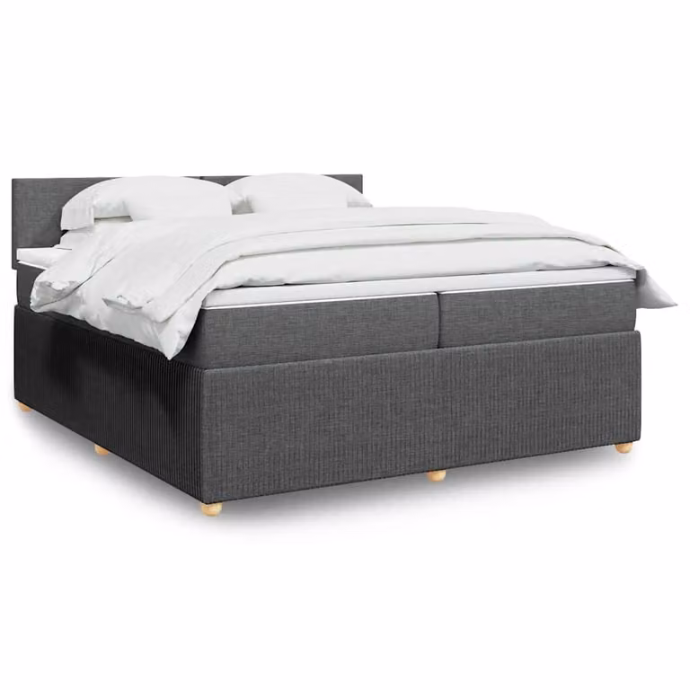 vidaXL Letto Ibrido con Materasso a Molle Insacchettate Grigio e Bianco 200x200 cm