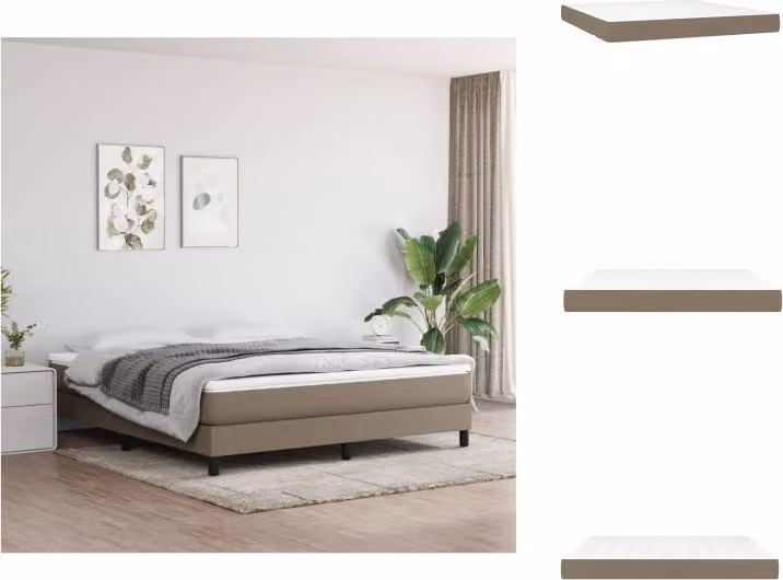 vidaXL Materasso a molle insacchettate Taupe 180x200x20 cm in tessuto - Materassi