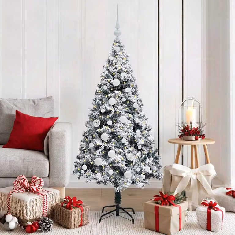 Maison Exclusive - Albero di Natale artificiale con 150 LED e supporto Bianco 150 cm