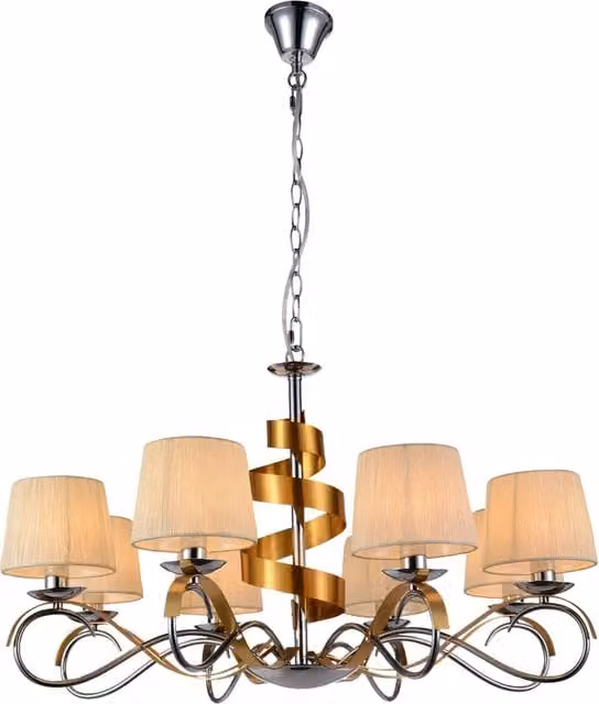 Lampadario Candellux Denis 38-23469 cromo 8xE14 Ø80cm