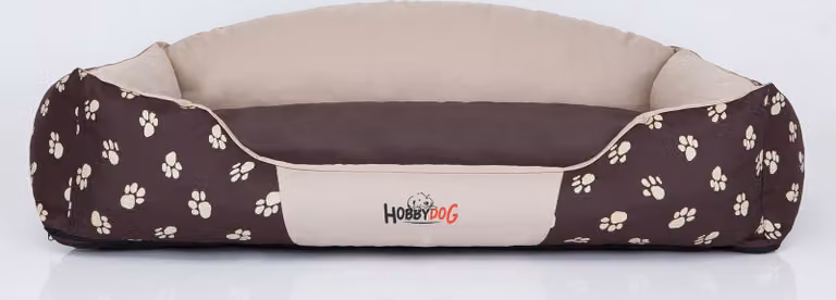 Cuscino per cani Cuscino per cani Letto per animali domestici Letto per gatti Cestino per cani Posto letto - Royal - 84 x 65 x 28 cm [Taglia: XL] - Beige con zampe