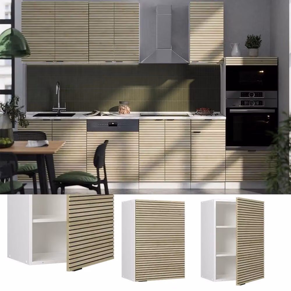 Pensile da cucina Vicco Fame-Line con ante a battente in quercia e bianco L: 50 cm, H: 72 cm, P: 34,1 cm – 2