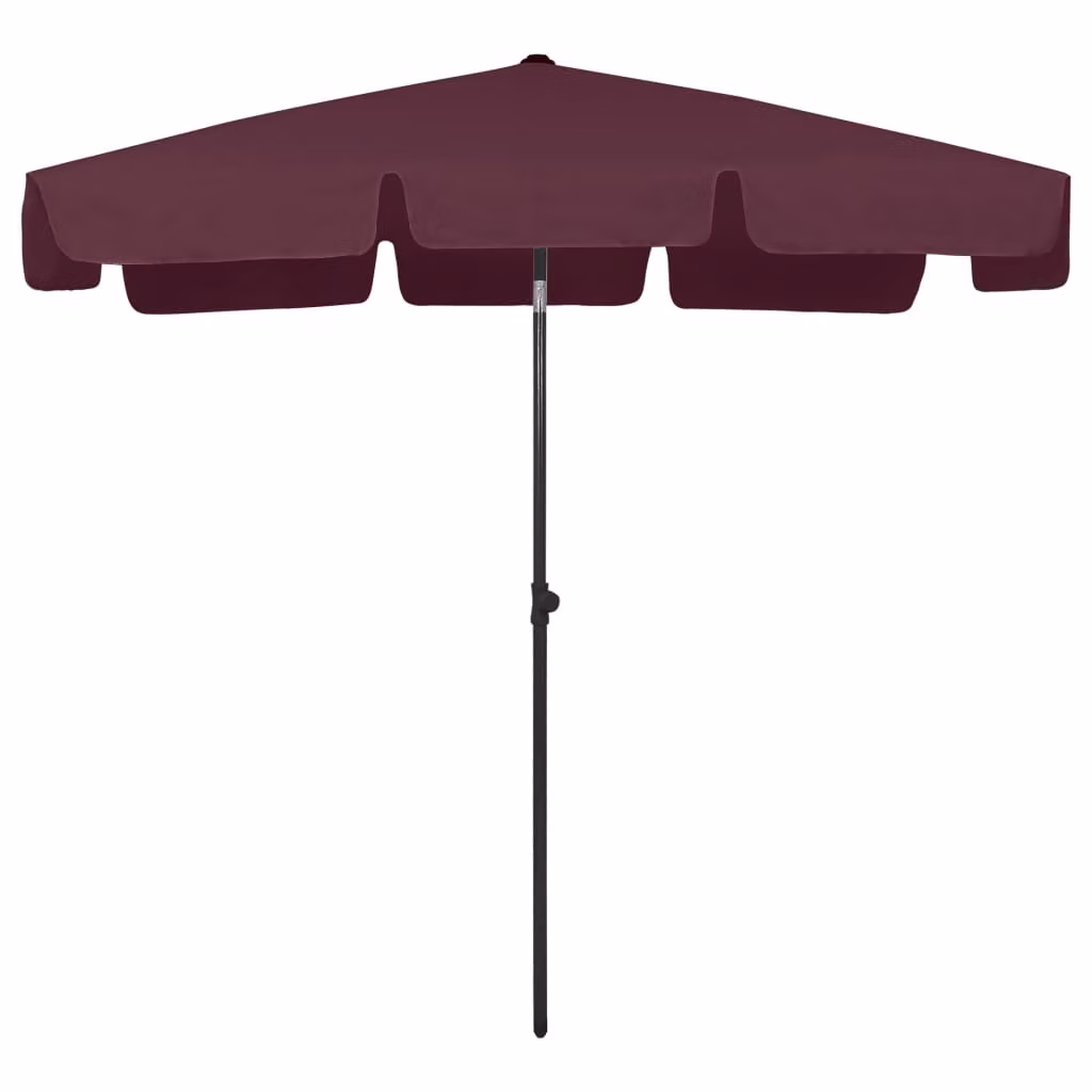 vidaXL Ombrellone da spiaggia rosso bordeaux 200x125 cm