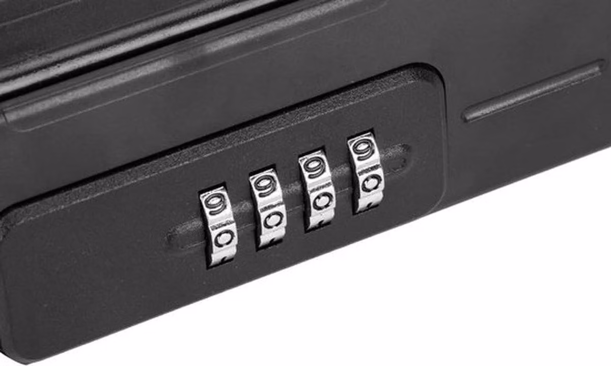 Cassaforte portatile con serratura a 4 cifre - Cassaforte impermeabile - Mini cassaforte - Ideale per valigie da viaggio - Cassaforte da spiaggia - Borsa di sicurezza con custodia removibile