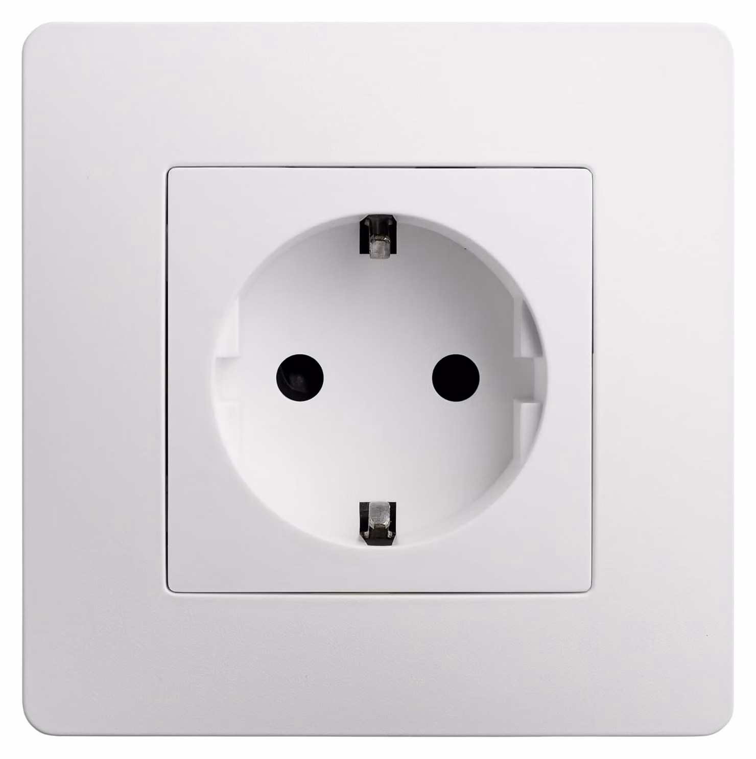 Presa DEBFLEX Caly 2P+T Schuko, da incasso, bianca, 74,5 x 74,5 x 39,5 mm