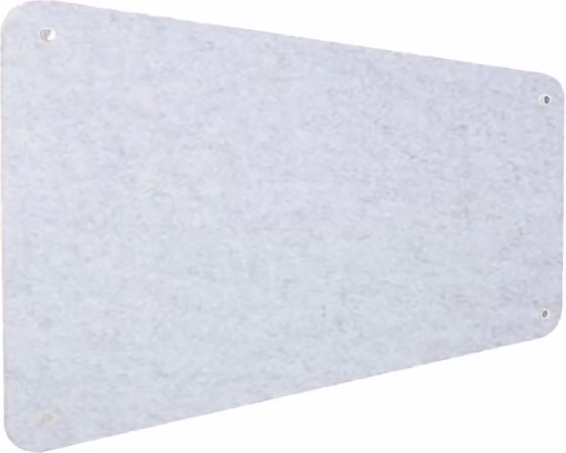 Pannello Fonoassorbente da Parete in Feltro Grigio con Fori e Kit di 4 Distanziali Coprivite Cromo GIORDANOSHOP L: 150 cm, H: 50 cm