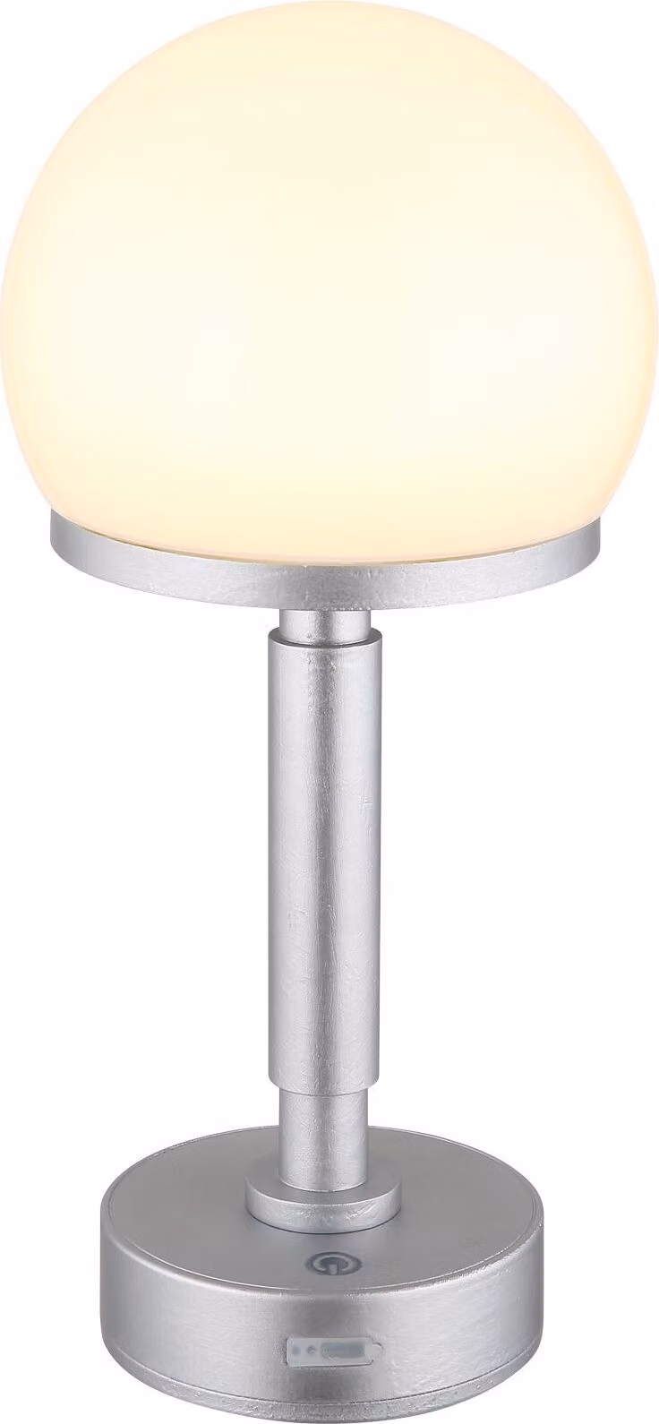 Lampada da tavolo senza fili con batteria ricaricabile Touch Dimmer Lampada da tavolo dimmerabile argento 21034SI