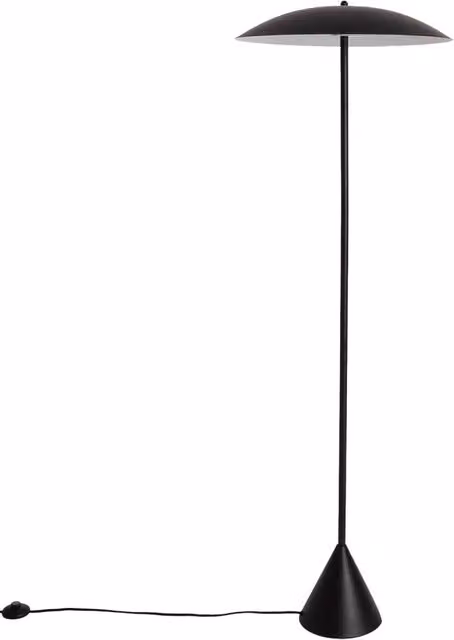 Lampada da terra Sweeek in metallo nera per soggiorno e camera da letto, ø50 cm