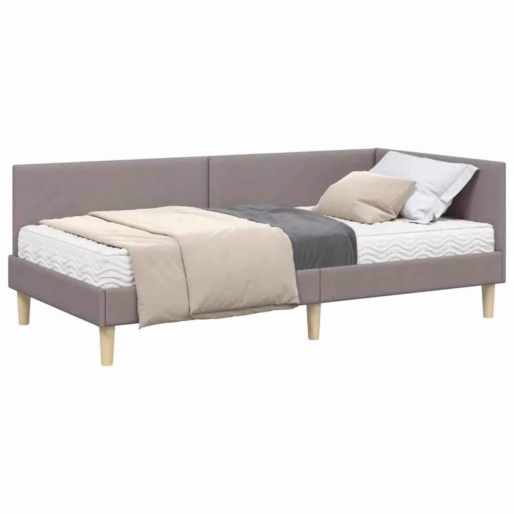 Letto angolare con materasso 2 pz vidaXL Talpa in tessuto beige o grigio L/P: 80 x 200 cm – 2