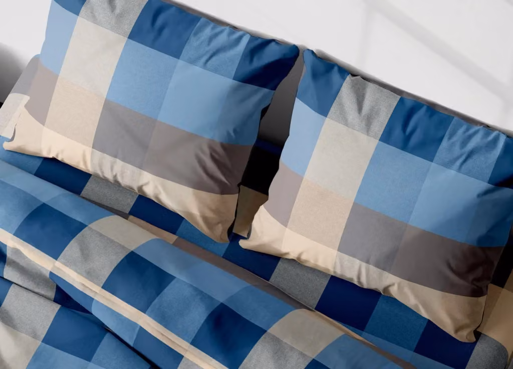 Sacco Copripiumino Matrimoniale per Camper e Roulotte Biancheriaweb in 100% Cotone Personalizzabile Fantasia Scotland Azzurro – 2