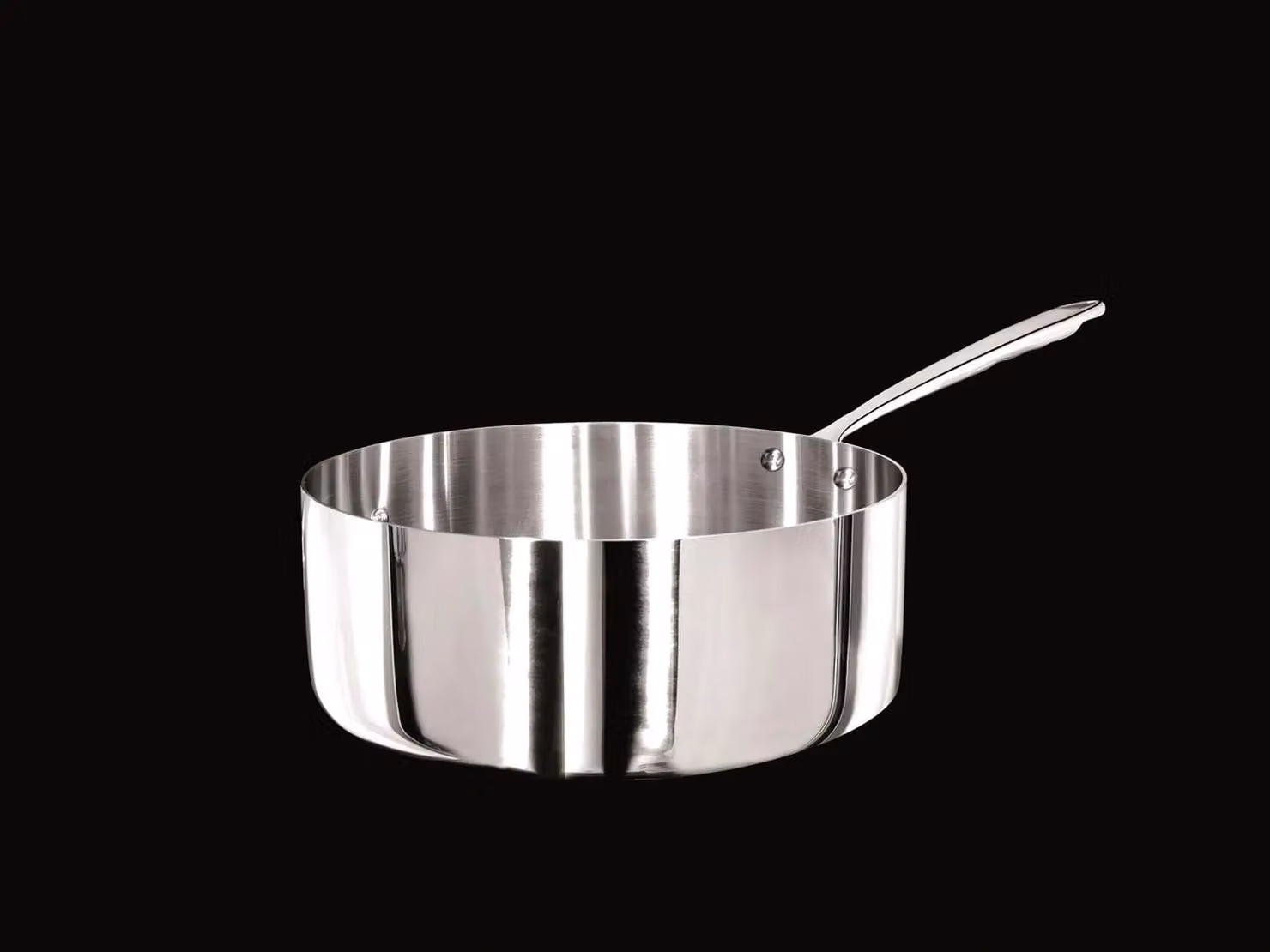 Casseruola Bassa Alu-inox 1907 3ply lucido, per induzione con con un manico, diam. 20cm