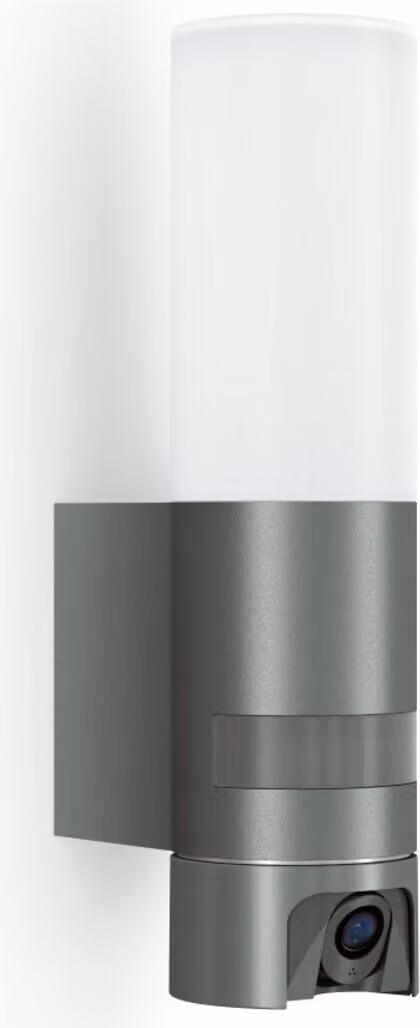 Steinel Lampada da parete per esterni con sensore LED 14,1W 925 lm 3000 K Luce per telecamera incl. scheda SD Controllabile tramite app, dimmerabile, accensione soft light L 620 CAM S antracite