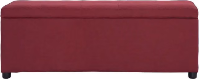 Panca con vano portaoggetti vidaXL in tessuto rosso moderno L: 116 cm